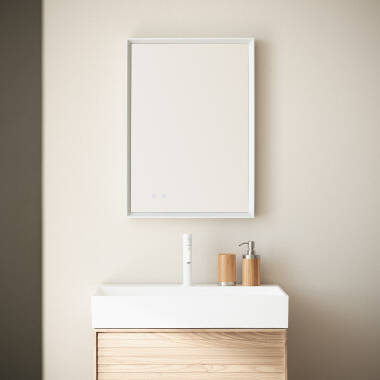 Lustro Łazienkowe z Oświetleniem LED i Powłoką Przeciwmgielną 70x50 cm Maia Maia