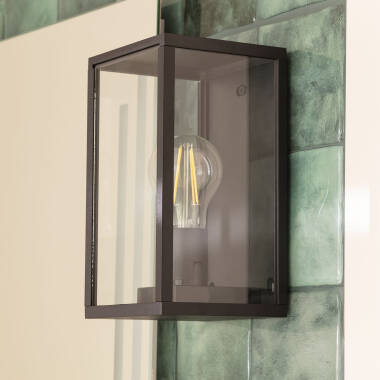 Wandleuchte Aussen Aluminium und Glas Atrium
