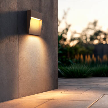 LED-Wandleuchte Außen 6,5W CCT Wählbar Oberfläche Quadratisch Jade