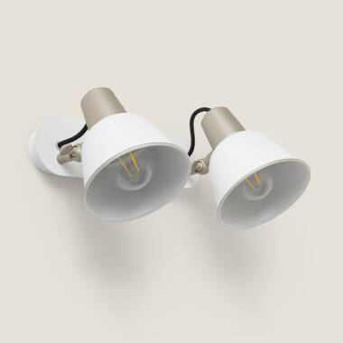 Lampada da Parete Bagno Metallo 2 Faretti Birzay