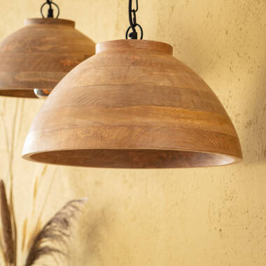 Lampada a Sospensione Legno Naisha M ILUZZIA