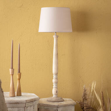 Lampa Stołowa z Drewna Daksh ILUZZIA