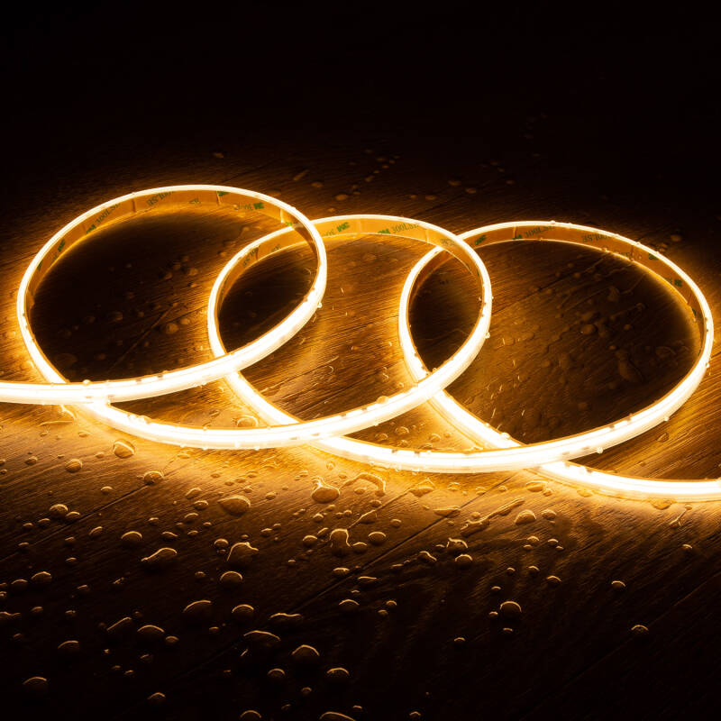 Afbeelding van LED-strip 220V COB Dimbaar Autogerectificeerd IP65 – 320 LED/m, 14W/m, 1120 lm/m, 10mm breed, Snijbaar per 25cm Op maat