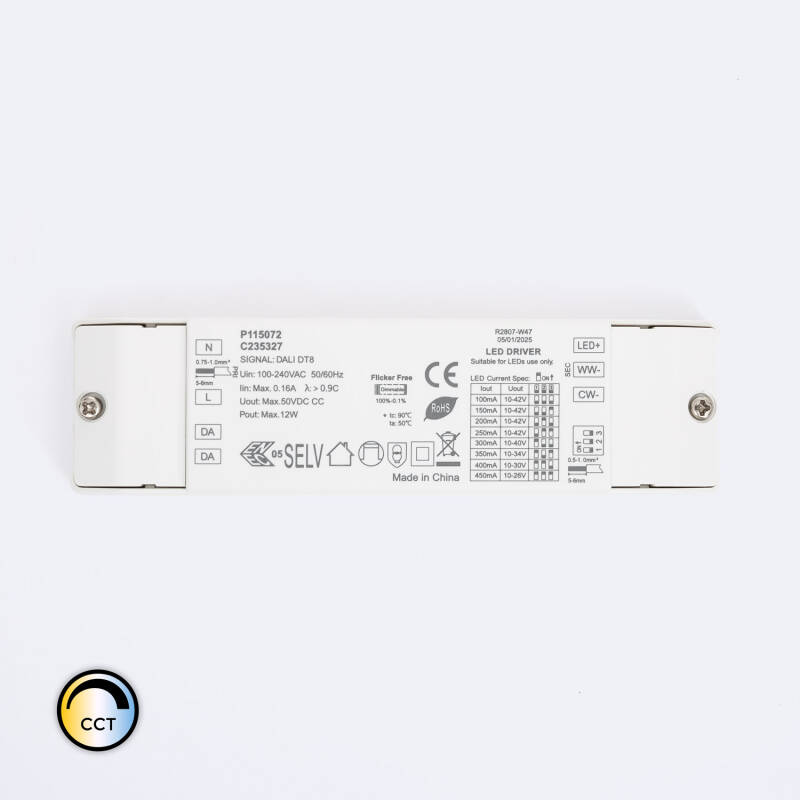 Image of DALI Dimmable Driver 10-42 DC Output 100-450mA 12W