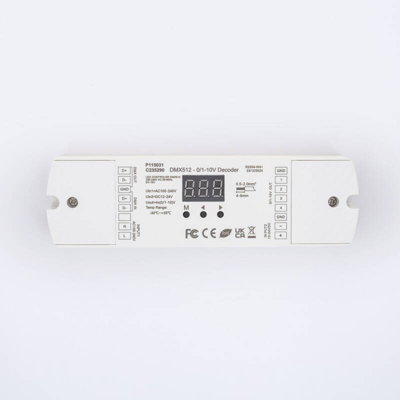 Obrázek Převodník DMX 512 na 0/1-10V 4 Kanály