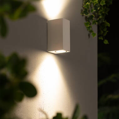 Applique da Parete per Esterni Illuminazione Doppia Luce Miseno Bianco