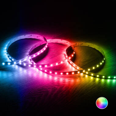 Led Strip 12V RGBW SMD 60 LED/m 5m 10W/m Breedte 12mm te knippen om de 5cm IP20