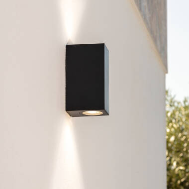 Wandlamp Outdoor Aluminium Dubbelzijdige Verlichting Miseno Zwart