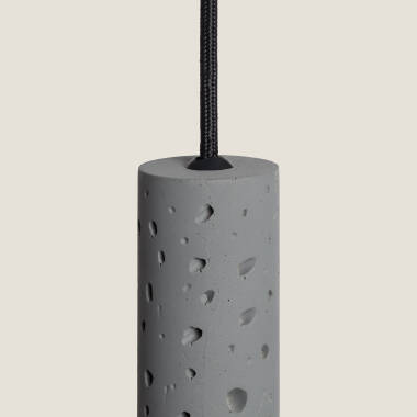 Immagine di Lampada a Sospensione Cemento Dinska 4 Faretti