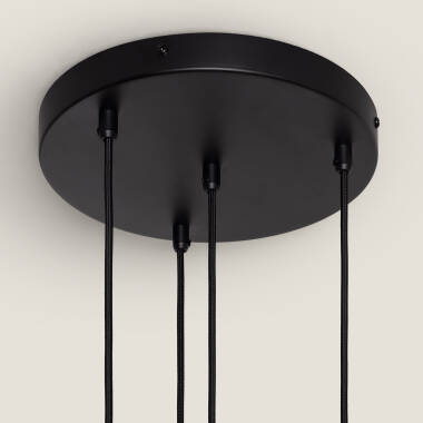 Immagine di Lampada a Sospensione Cemento Dinska 4 Faretti