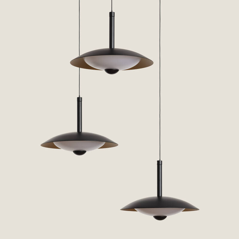 Image de Suspension LED 24W Métal CCT Sélectionnable  Shirak 3 Spots