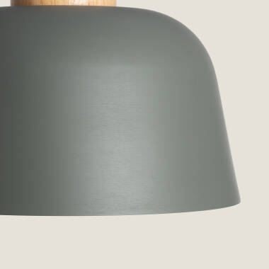 Immagine di Lampada a Sospensione Metallo e Legno Wawak 