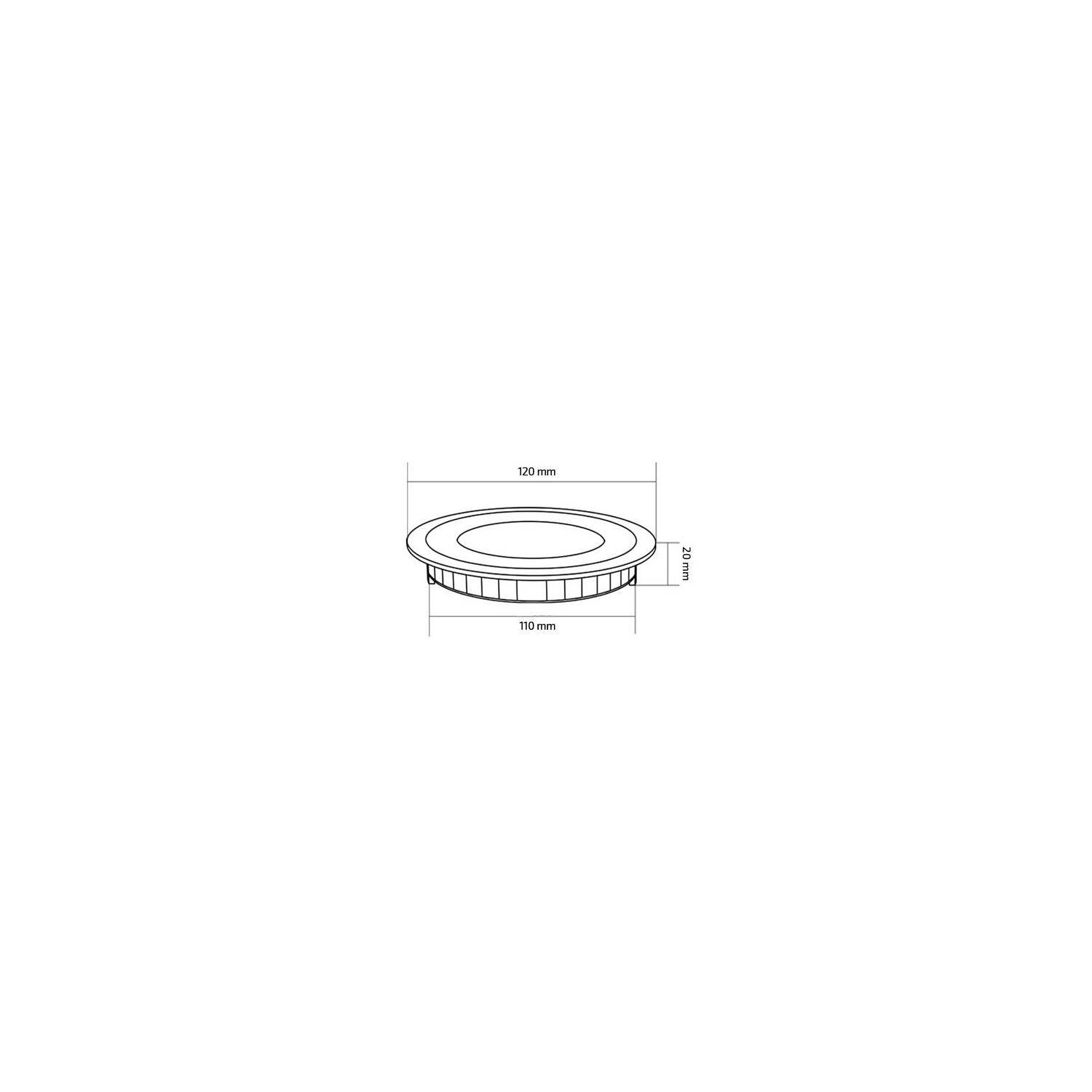 Downlight LED 6W Okrągły SuperSlim Wycięcie Ø110 mm (Pakiet 10 szt.) - widok prezentacyjny