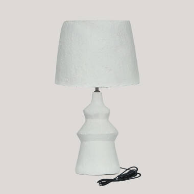 Lámpara de Mesa Papel Maché Dabi ILUZZIA