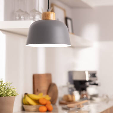 Lampada a Sospensione Metallo e Legno Wawak