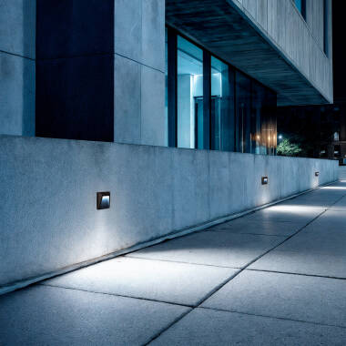 Bild von LED-Wegeleuchte Oberfläche Clover IP65 1,5W Grau 
