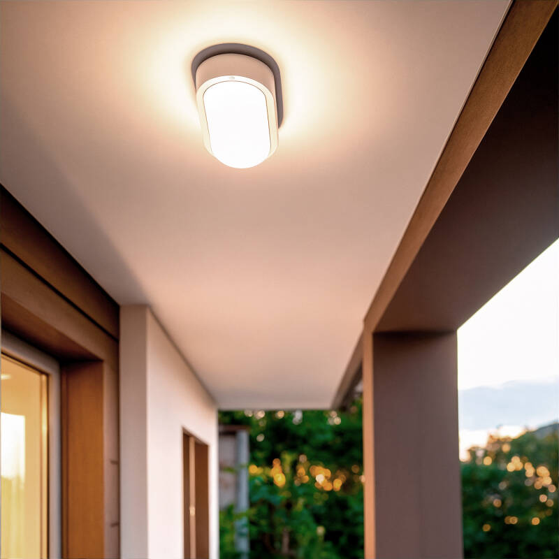 Image of White 15W Oval Hublot Outdoor LED Surface Panel IP65 85x173 mm