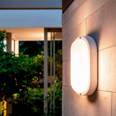 LED-Deckenleuchte 25W Oval für Aussen 96x198 mm IP65 Hublot Weiss