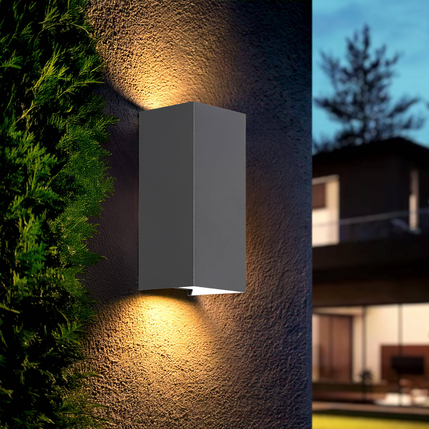 Kinkiet Ścienny LED Zewnętrzny LED 10W z Aluminium Podwójne Oświetlenie Regulacja CCT Oscilum Square