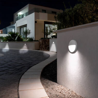 Image of 3W Jade Round Surface Outdoor CCT Selectable LED Wall Light
