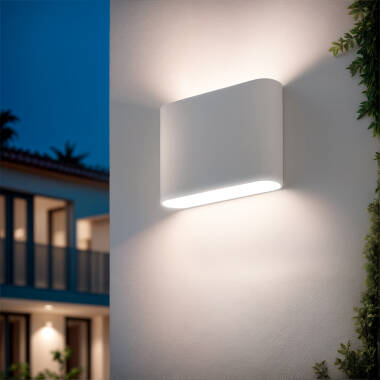 LED-Wandleuchte 6W Aussen Doppelseitige Beleuchtung Quadratisch Weiss Zeus
