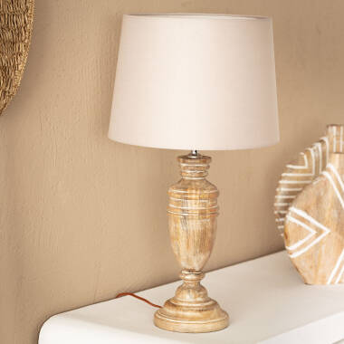Lampada da Tavolo Legno Hausa ILUZZIA