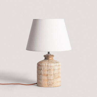 Tischlampe aus Holz Govesan ILUZZIA