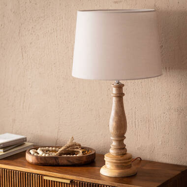 Lampada da Tavolo Legno Dinka ILUZZIA