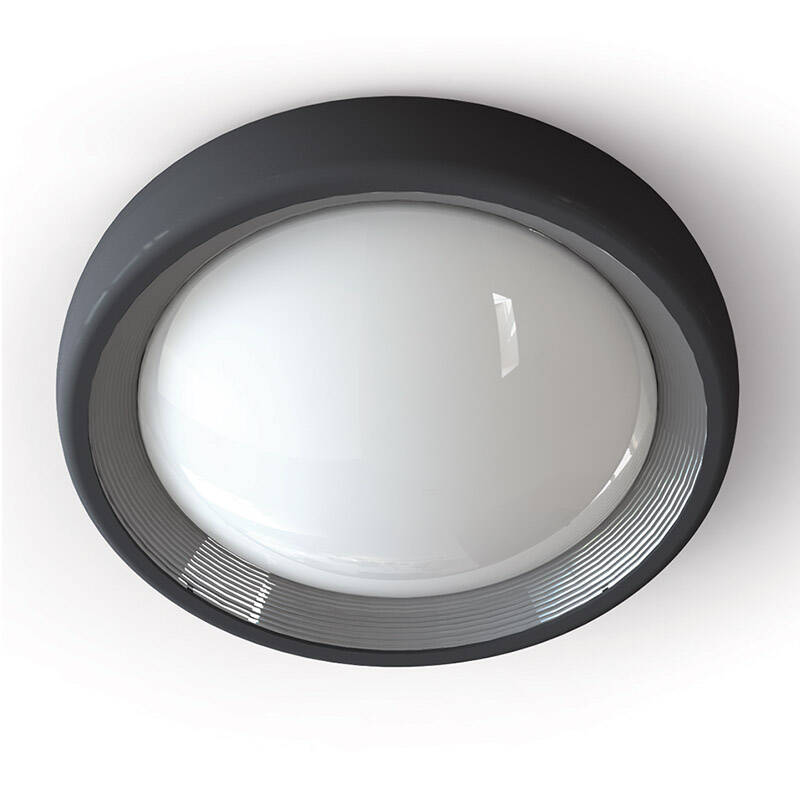 Image of Round 13W Outdoor Ceiling Light in Grey  Ø245 mm IP65