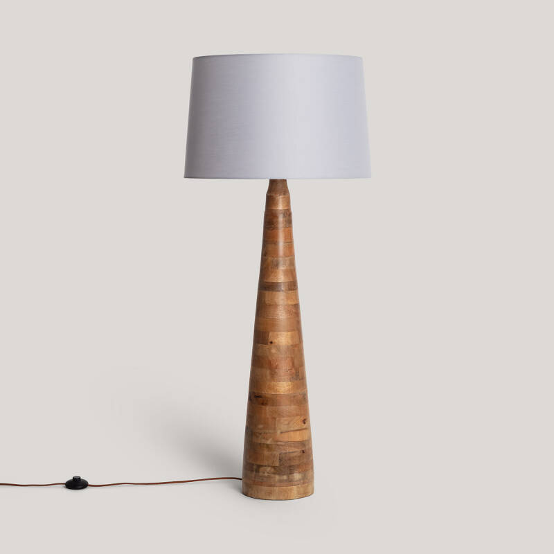 Afbeelding van Staandelamp Hout Zeil Rajesh ILUZZIA