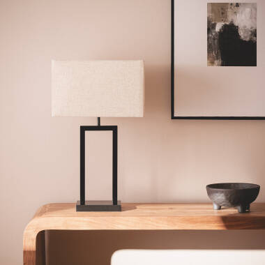 Image de Lampe à Poser Métal et Tissu Armida
