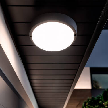 Plafonnier LED Extérieur Rond 15W Hublot Black IP65 Ø140 mm