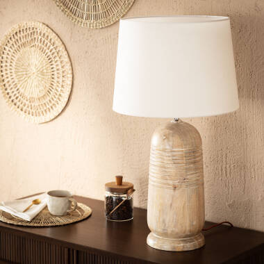 Lampada da Tavolo Legno Warsha ILUZZIA