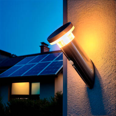 Solární Venkovní Nástěnné LED Svítidlo z Hliníku 1,5W s Pohybovým Senzorem Basil