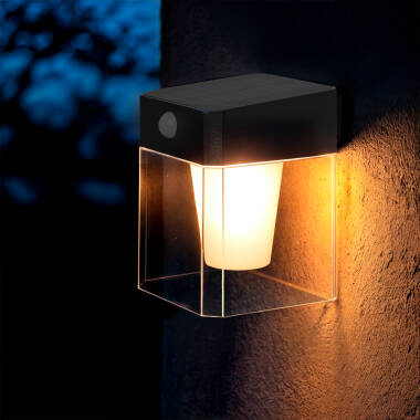 Kinkiet Ścienny Zewnętrzny Solarny LED 1,5W z Aluminium Efren z Czujnikiem Ruchu Square