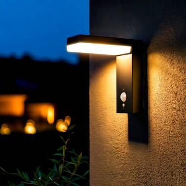 Applique da Parete per Esterni Solare LED 2W in Alluminio con Sensore di Movimento Goran