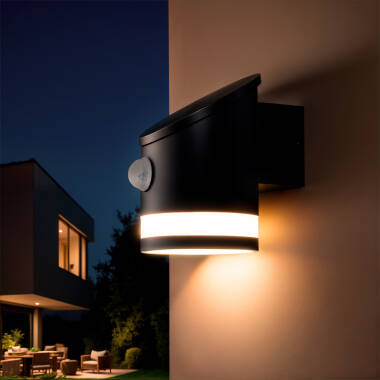 Venkovní Solární Nástěnné LED Svítidlo z Hliníku s Pohybovým Senzorem Eddan