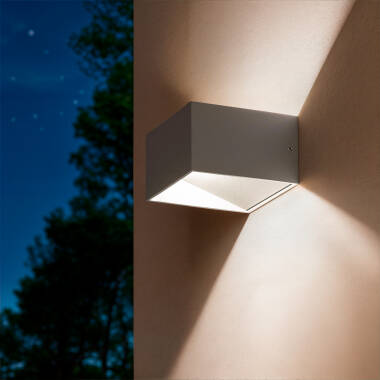 LED-Wandleuchte Lico 6W Hellgrau Doppelseitige Beleuchtung