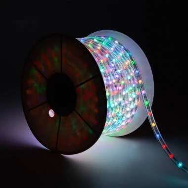 LED Schlauch Rund 220V RGB 36 LED/m 50m Schnitt jede 100 cm IP65