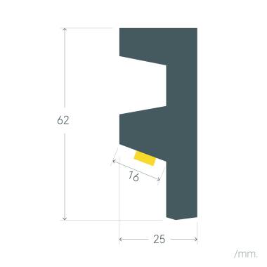 Afbeelding van Sierlijst voor LED Strip 2m Modern