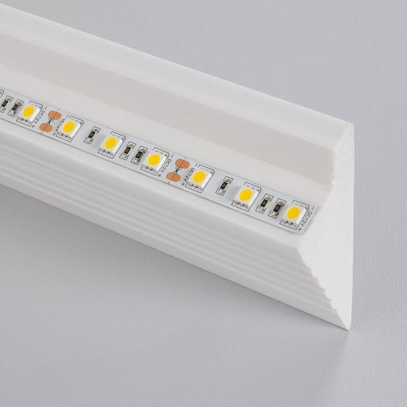 Immagine di Modanatura per Striscia LED 2m Angolare Modern 