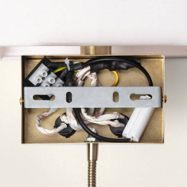 Bild von Metall-Wandleuchte mit LED-Leselampe Waldorf