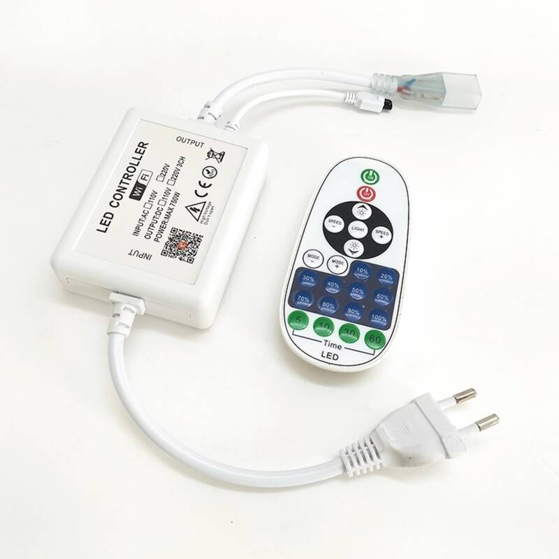 Bild von Controller Dimmer WiFi für einfarbige LED-Streifen mit RF Fernbedienung Bild von Controller Dimmer WiFi für einfarbige LED-Streifen mit RF Fernbedienung