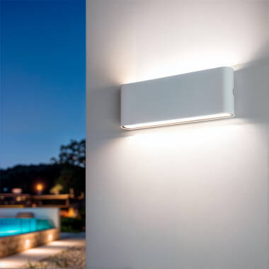 LED-Wandleuchte Aussen 20W Aluminium Rechteckig Doppelseitige Beleuchtung Luming Weiß
