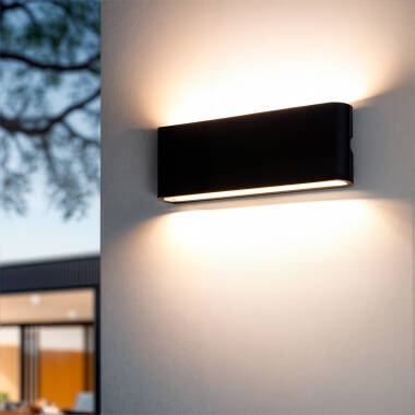 Kinkiet Ścienny Zewnętrzny LED 20W z Aluminium Prostokątny Oświetlenie Dwustronne Czarny Luming