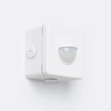Sensore di Movimento PIR Crepuscolare 240º da Superficie per Esterni IP65 con Telecomando