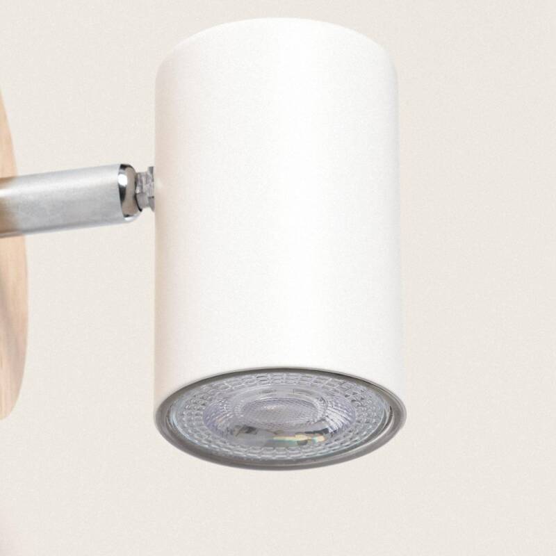 Immagine di Lampada da Soffitto Orientabile Legno 1 Faretto Albus