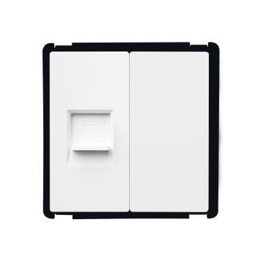 Telephone Socket + Blind Cover Plate Modern