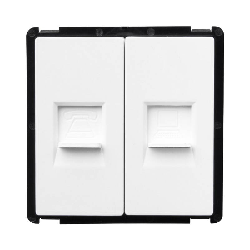 Bild von RJ45-Anschluss Internet + RJ11 Telefon Modern