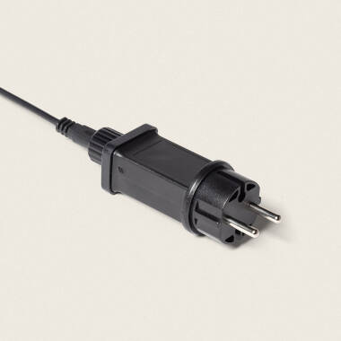 Bild von Set Lichterkette Außen 5m Schwarz + 5 LED Glühbirnen Filament E27 24V